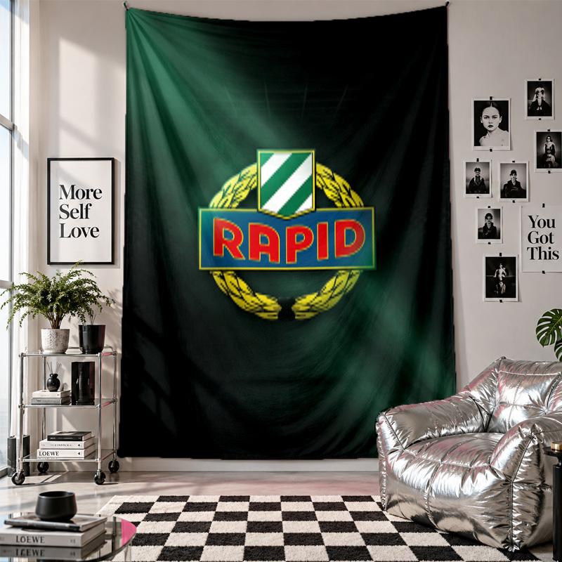Rapid Wien FC Wall Tapestry Home Decor Wall Hanging Cloth for Bedroom Living Room Background