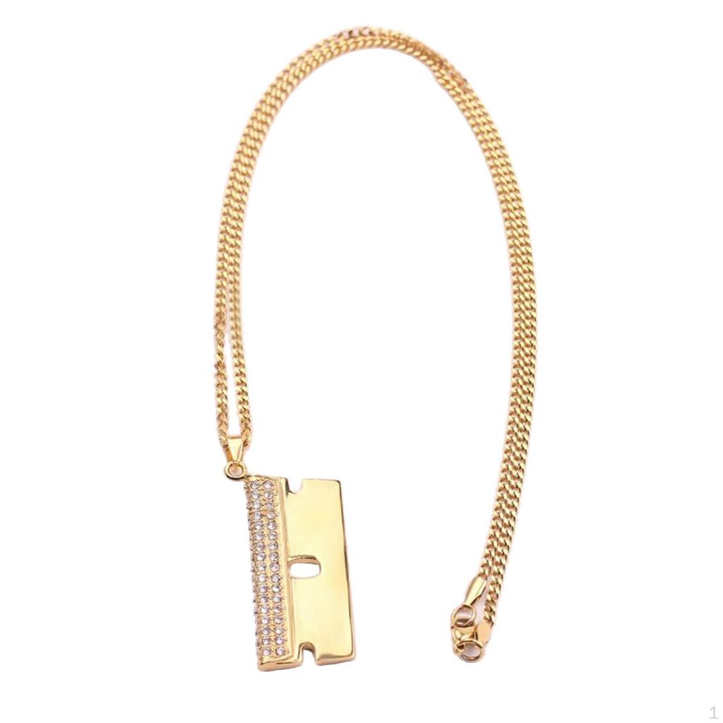 Diamond Necklace Barber Shop Hairdressers Unisex Alloy Jewelry Accessories Gift for Man Boyfriend