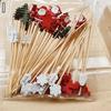 100/25Pcs Gold Pearl Cocktail Picks Food Fruit Picks Wedding Party Disposable Cake Dessert Cocktail Sticks Buffet Toothpick