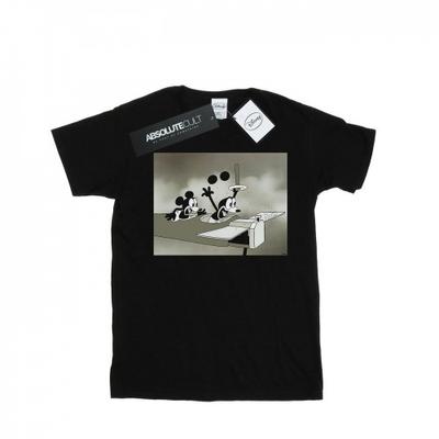 Damen Mickey Mouse Crazy Pilot Baumwoll Boyfriend T-Shirt