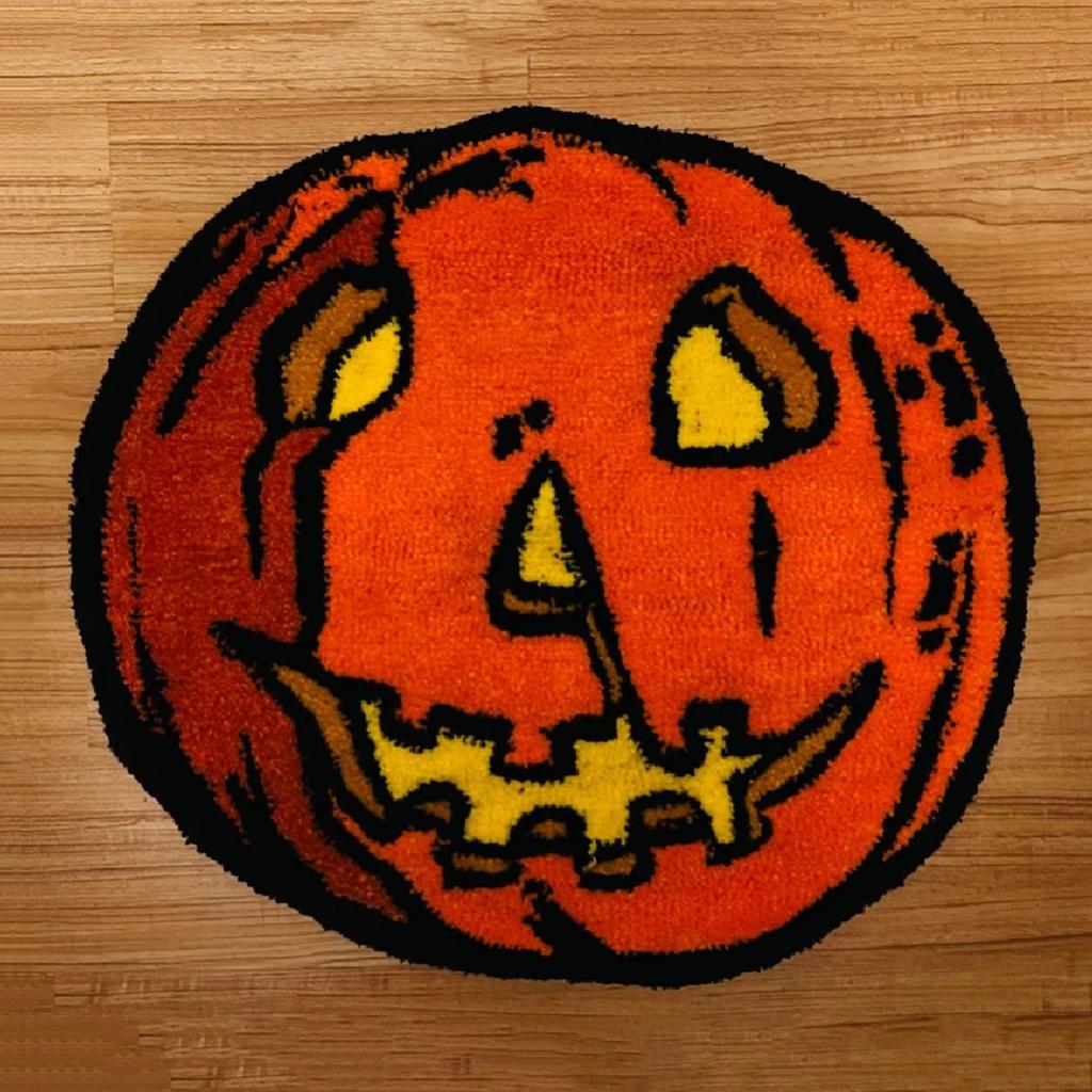 Halloween-Fußmatte für die Haustür im Freien, Parodie, lustige Fußmatte, rutschfeste Teppichdekoration, 60 x 60 cm