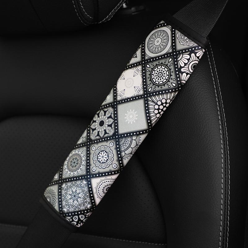 

Страховой ремень, защита плеч, автоаксессуары, автомобильный ремень безопасности, накладки на плечи, защитный рукав в богемном стиле серый