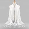 Women Muslim Islamic Tassel Lace Hollow Long Hijab Scarf Shawl Wrap Stole