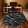 1pc bullets ammunition Round Chair mat office Area Rug - Non-Slip, Floor Mat for Office, Bedroom, and Indoor Decor p127001