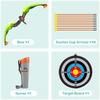 Bow and Arrow Set Kids, Archery Set with LED Light with 10 Suction Cups Arrows Targets Quiver, Indoor Outdoor Garden Games Green