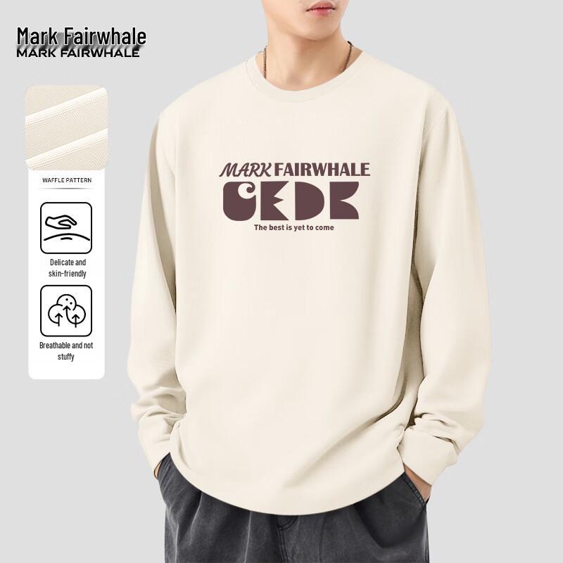 

Mark Fairwhale Men s Loose Fit Waffle Knit Long Sleeve T-Shirt XL
