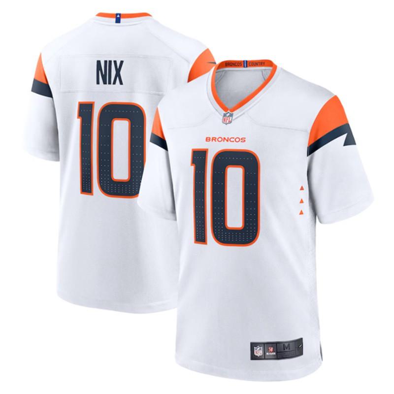 Mens Denver Broncos 10 Nix Football Jersey Game Fan Sportswear S-3XL
