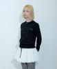 Rough Neck Pom-Pom Volume Skirt White