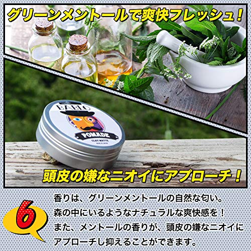 BABLO POMADE Clay Matte Pomade Hair Wax Styling Product for Men, Water-Based Hair Grease, Made In Japan