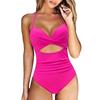 Women V Neck  Swimsuits  Ruched Push Up Paded Swimwear  Spaghetti Strap Bathing Suit