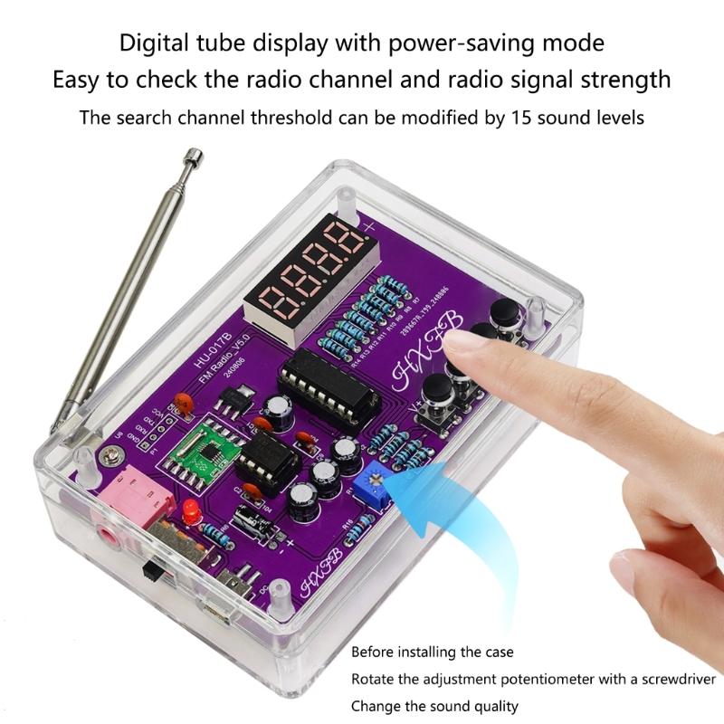 FM Receiver Learning Soldering Fun Electronics Project Kit RDA5807 Upgrades 87-108MHz  DIY Electronic Soldering FM Radio