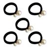 Pack Of 5 Elastic Hair Tie Set With Artificial Pearl Design For Women Girl NonSlip Hairband Hair Rope for Everyday Wear