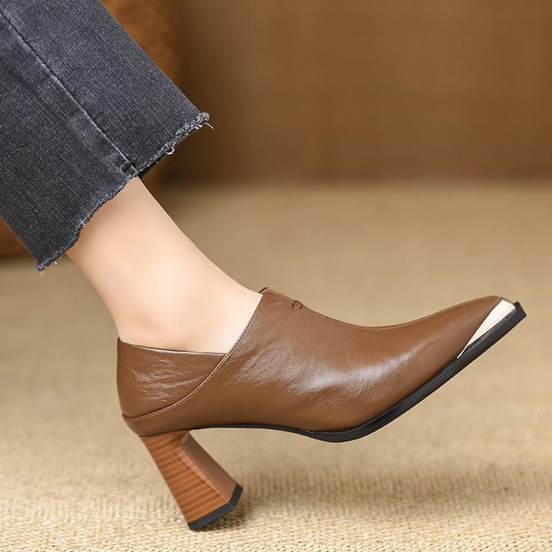Fashion High Heels Women Elegant Shoes Pointed Toe Sexy Spring Woman's Shoes 2025 New Dress Zipper Shoes Fashion Office Zapatos De Mujer