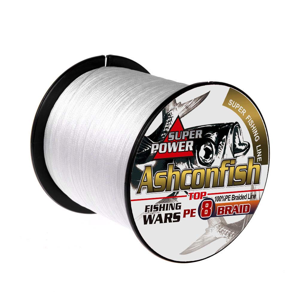 Ashconfish PE Fishing Super High Abrasion Low White Line, 8-Strand, 1000m, Strong, Sensitivity, Resistant, Stretch,