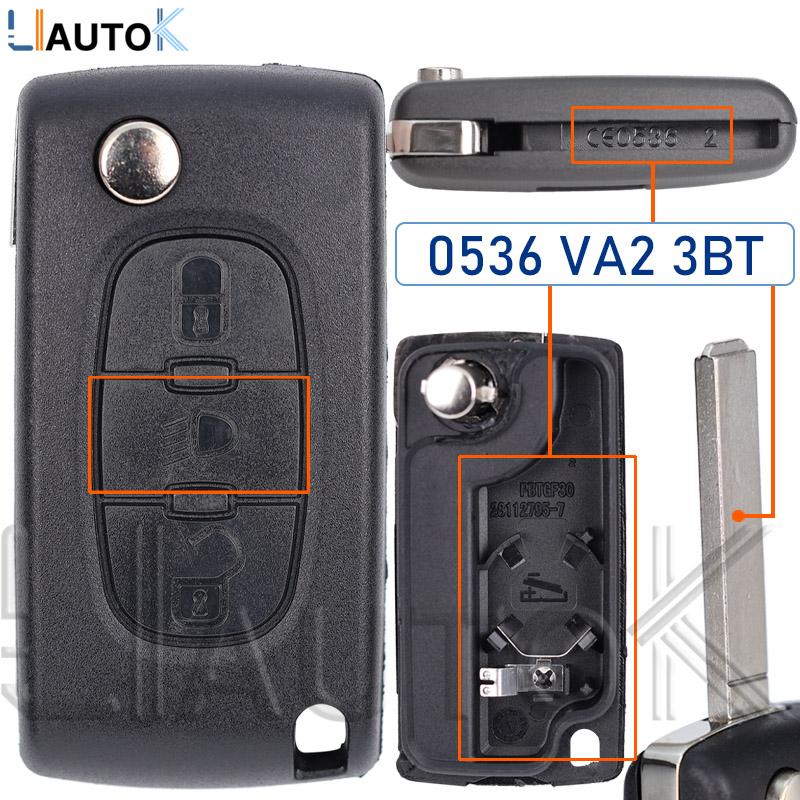 Smart Remote Key Case For Peugeot 207 307 308 407 607 807 For Citroen C2 C3 C4 C5 C6 2/3 Buttons Auto Flip Folding Car Key Shell