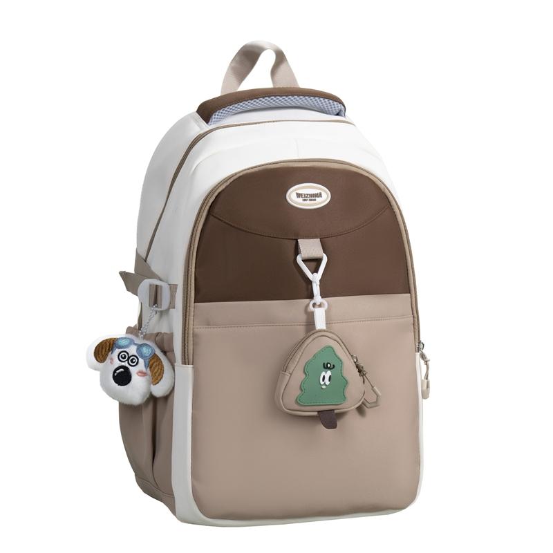 Color Block Large Capacity Junior High School Student Women's Backpack