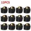 12/1PCS LED Electronic Candles Black Flameless Battery Operated Candle Lamps Halloween Xmas Wedding Party Decoration Lighting