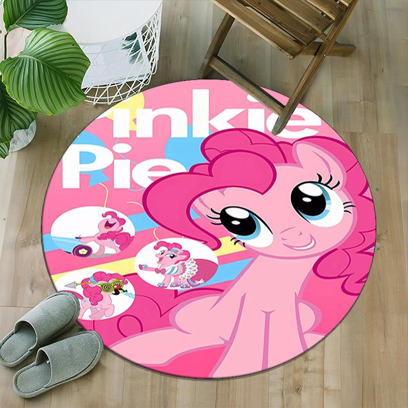 1pc My Little Pony2 Print Round Carpet Chair Round Carpet Suitable for Bedroom Living Room Home Decorative Carpet
