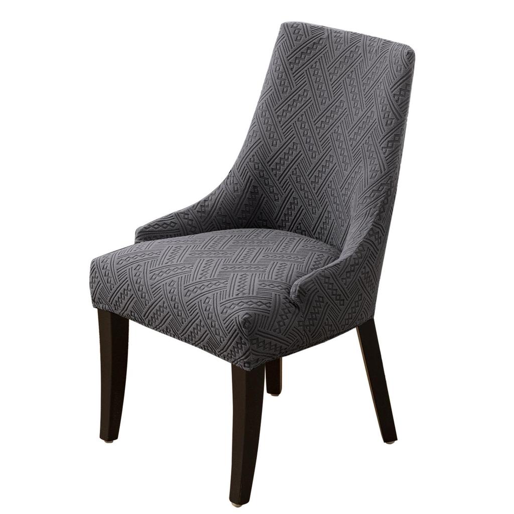Solid Color Knitted Jacquard Chair Cover for Banquet and Home Decor, Fits Irregular Armchairs