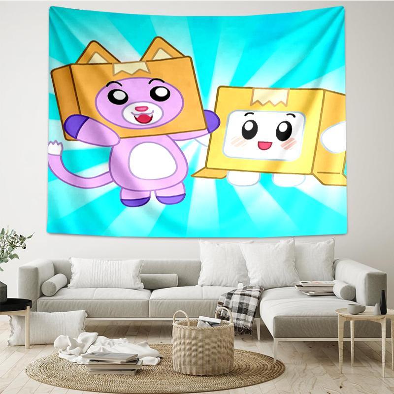 LankyBox Print Tapestry, Backdrop, Easy Setup, Ideal for Bedroom, Office & Living Room, with Aesthetic Wall Hanging Decor.