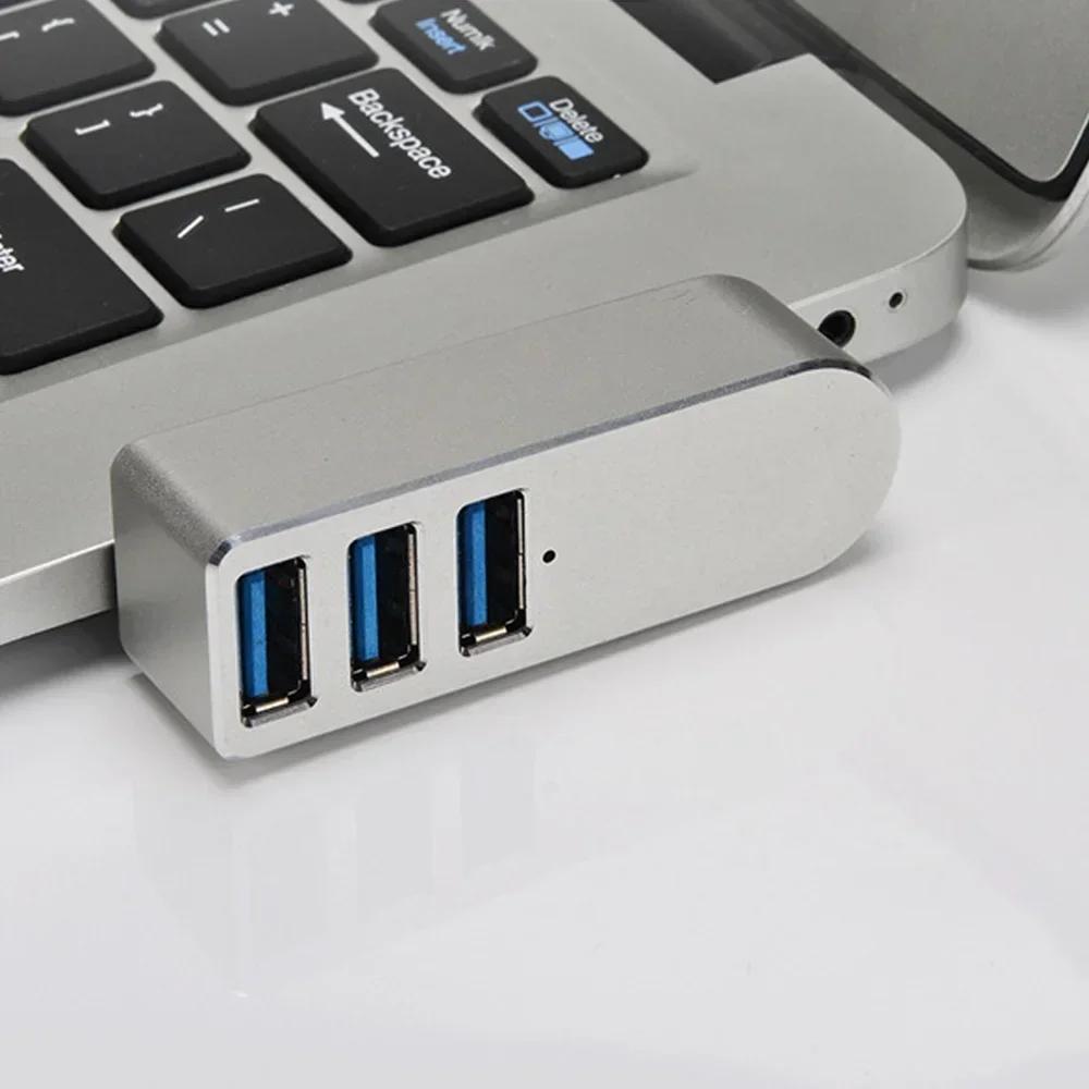 USB 3.0 Mini Hub Splitter Aluminium Alloy 3 Port USB Hub for PC Laptop U Disk Card Reader Mobile Phone Accessories