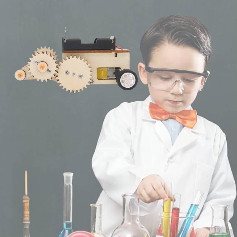 Elementary Student Science Experiment Diy Gear Return Car Handmade Puzzle Children's Technology Assembly Model