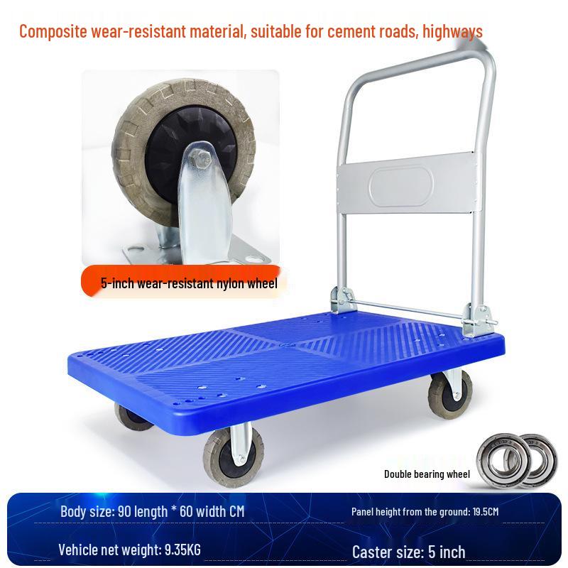 Portable Folding Flatbed Hand Cart for Shopping and Transport