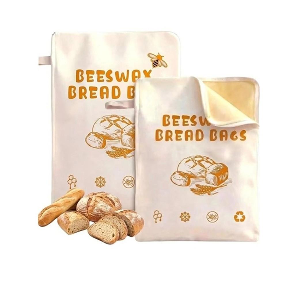 1pc Beeswax Coated Beeswax Bread Bags Organic Linen Food Storage Bags Sourdough Bread Bags Homemade
