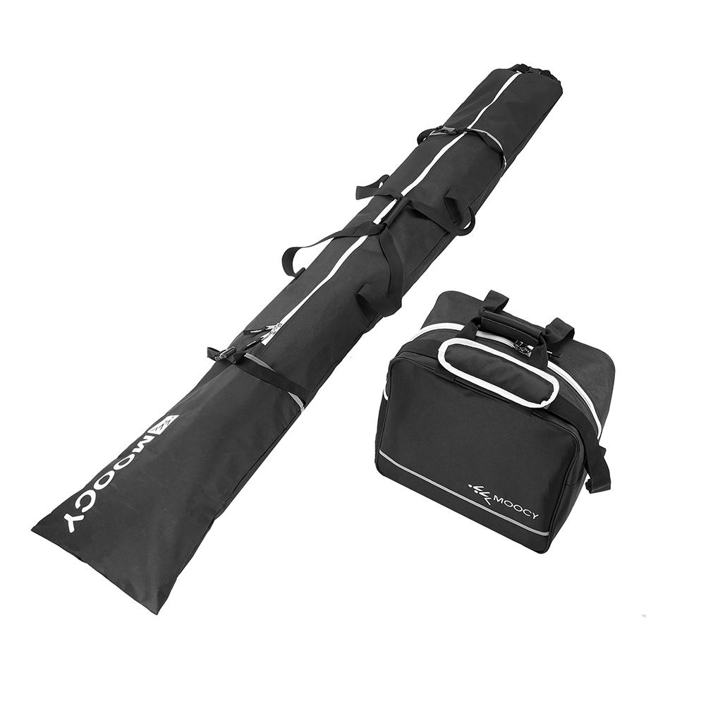 2 Pcs Ski Set Waterproof Ski Bag & Boot Bag Set Padded Ski Duffle Bag & Boot Tote Set Ski Carrier Bag & Boot Pouch for Men Women