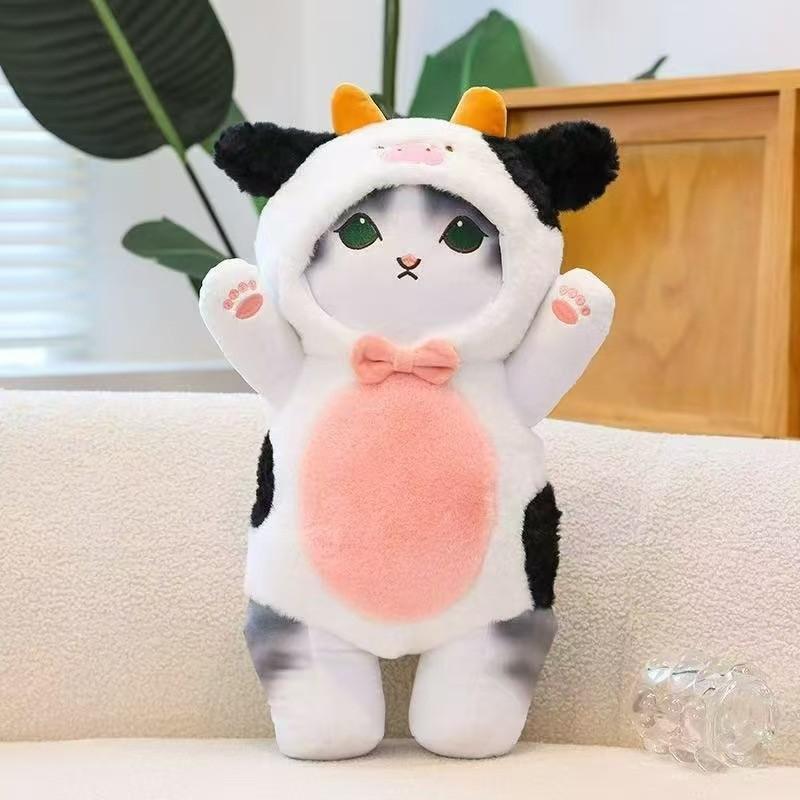 Cartoon Cat Mofusand Plush Toy With Become Panda Rabbit Bear Cow Design Gift For