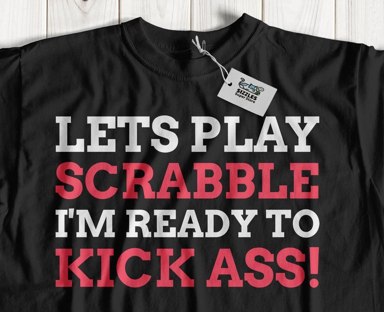 Lets Play Scrabble! Unisex Funny Scrabble T-Shirt Family Board Games Night Gifts S