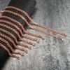 Vinterly Cuban Chain Pure Copper Bracelets for Men Women Adjustable Lobster Clasp Punk Anti-scratch 7-10.5 Inch Jewelry Charm