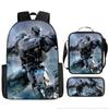 Pacific Rim schoolbag, primary and secondary school students, boys, mecha war, monster backpack, kindergarten burden reduction three-piece set