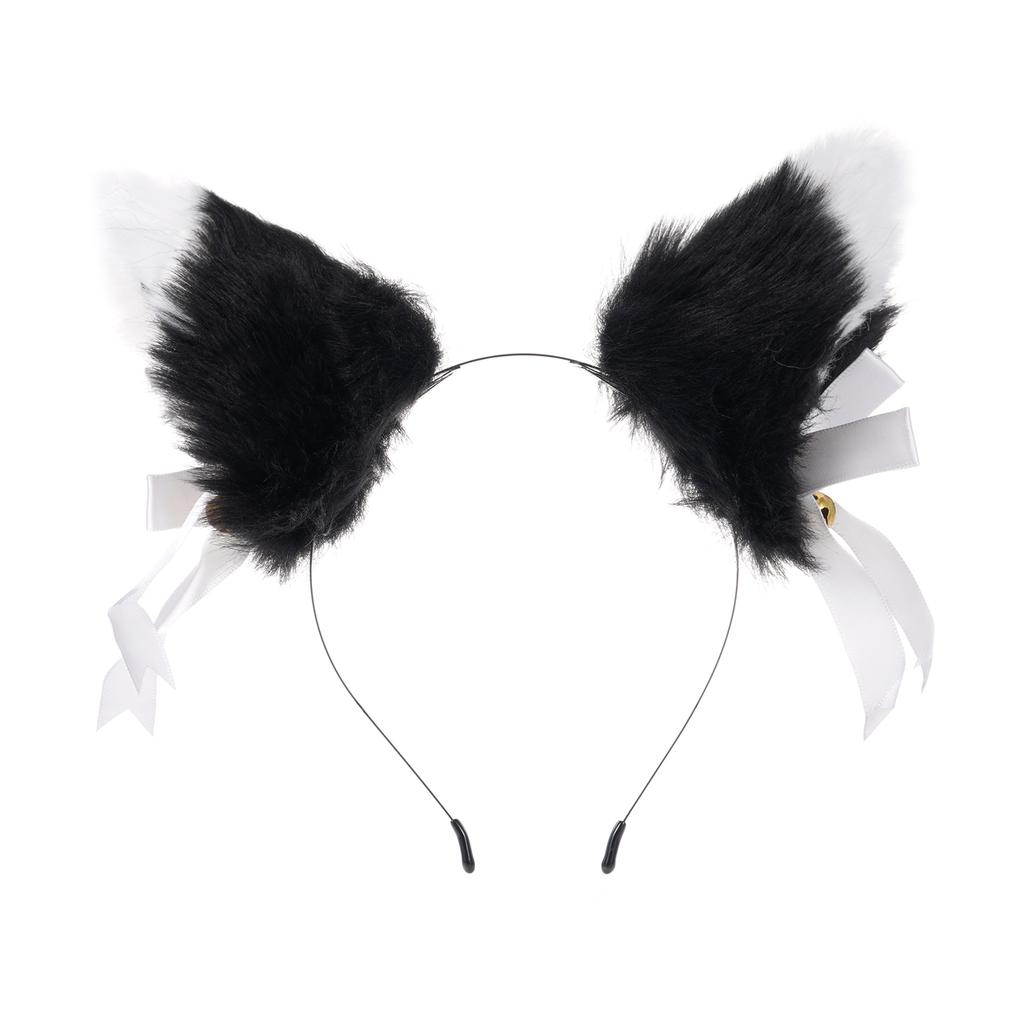 Pluszowa opaska do włosów z uszami lisa Akcesoria do włosów Urocza futrzana szpilka do uszu lisa Miękka opaska do włosów z uszami lisa