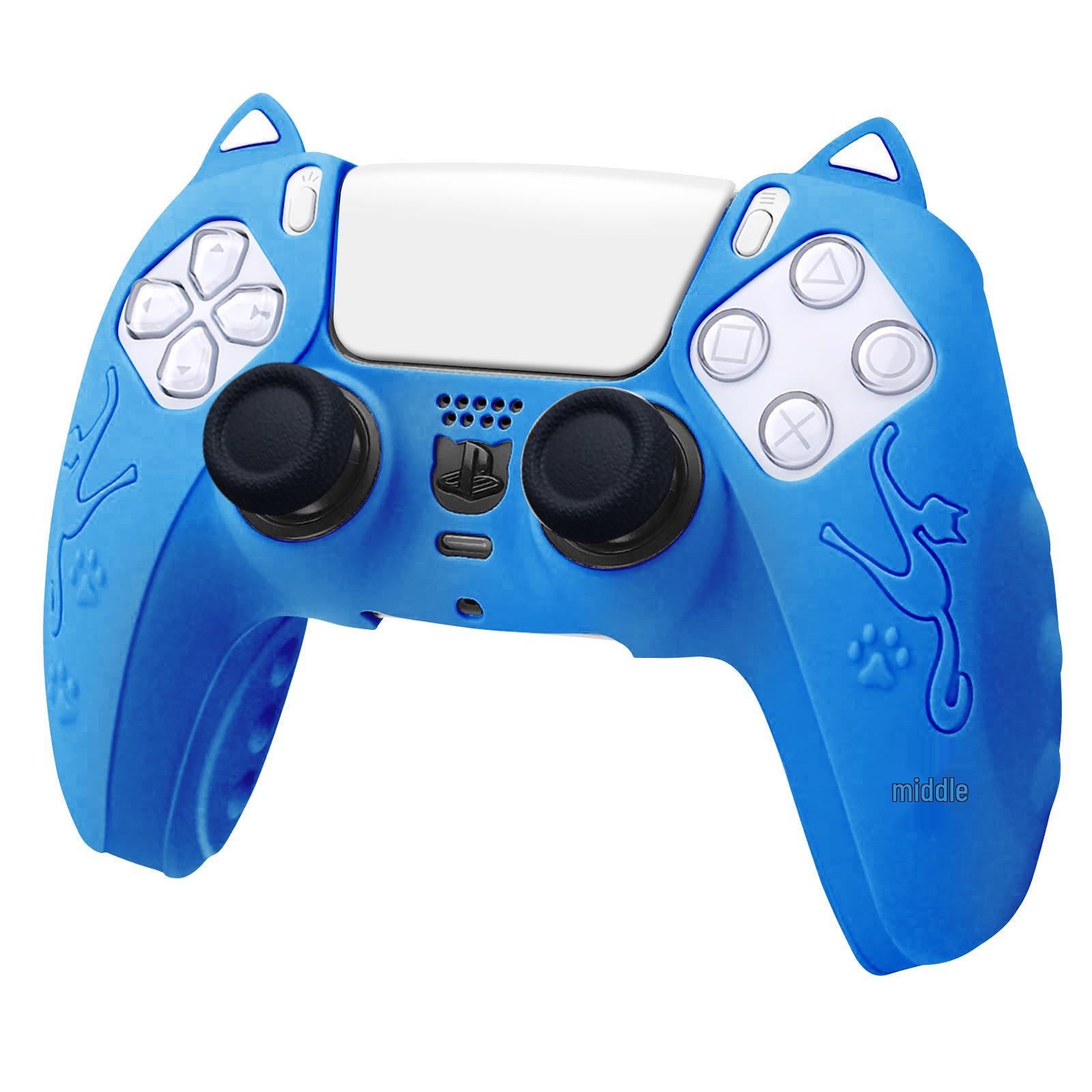 

Силиконовый противоскользящий чехол для контроллера Sony PS5 с кошачьими ушками