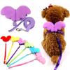 Angel Wings Pet Harness Leash Set For Small Dogs Cats Rabbits Adjustable Comfortable Sturdy Walking Vest Harnesses Pet Supplies