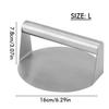 Lihe Stainless Steel Burger Press, Round Manual Meat Patty Maker, Steak & Hamburger Press Tool