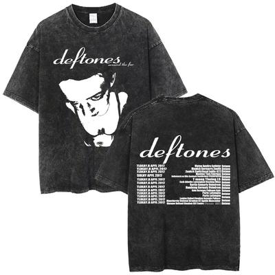 Gewaschenes Vintage Deftones Diamond Eyes Album Grafik T-Shirt Unisex Damen Retro Gothic Rock T-Shirts Unisex Oversized T-Shirt Streetwear