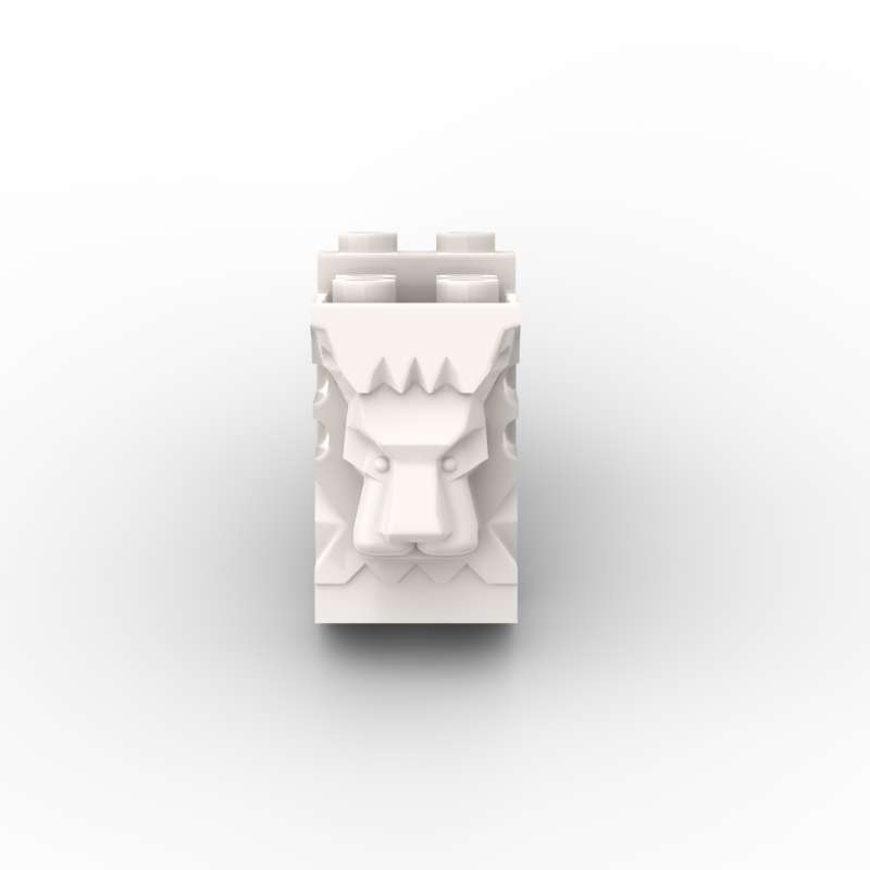 

Non-Toxic Moc 10Pcs 30274 Lion Head 2X3X3 With Cutout Building Blocks Set Street View Castle Wall Tile Toy For Children Kid Birthday Gift