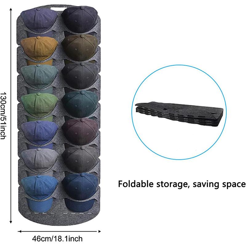 Wall Hanging Hat Organizers Bedroom Closet Space Saving Baseball Cap Felt Storage Door Back Storage Bags