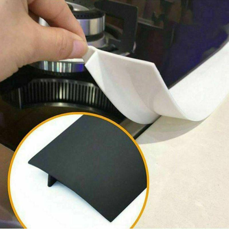 1/2Pcs Kitchen Silicone Stove Counter Gap Cover Heat Resistant Mat Oil Dust Water Seal Easy Clean Spills Between Counter