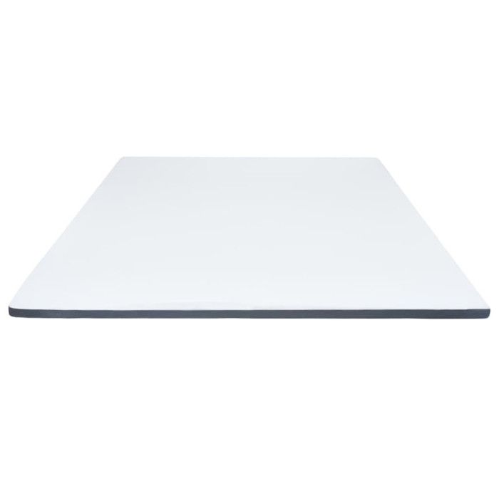 VidaXL Surmatelas de Sommier Tapissier Protège-matelas Lit Protecteur Housse Lavable Confortable Doux Blanc et Gris Foncé 288215