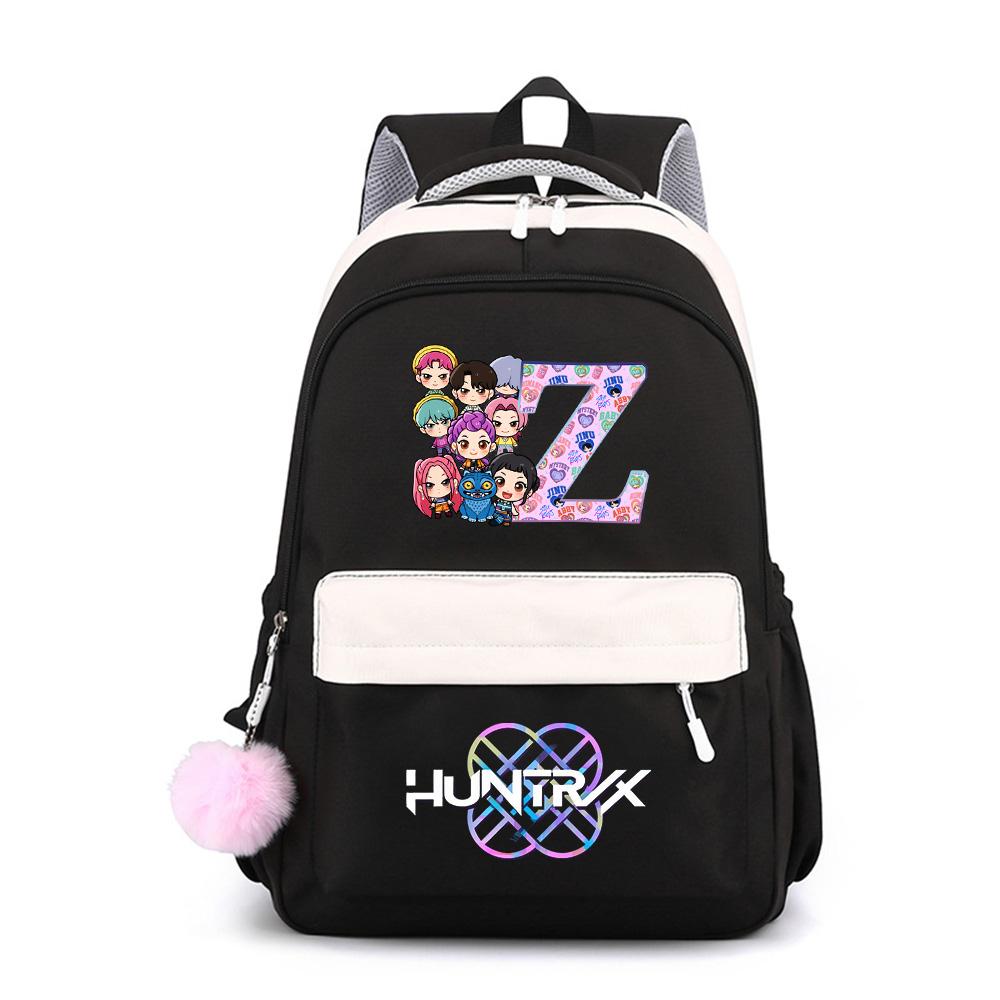 26 English Letter K-Pop Printed Large Capacity Waterproof Backpack for Teenger Student Girl Boy Schoolbag Bookbag Kid Gift Women Travel Bag Mochila