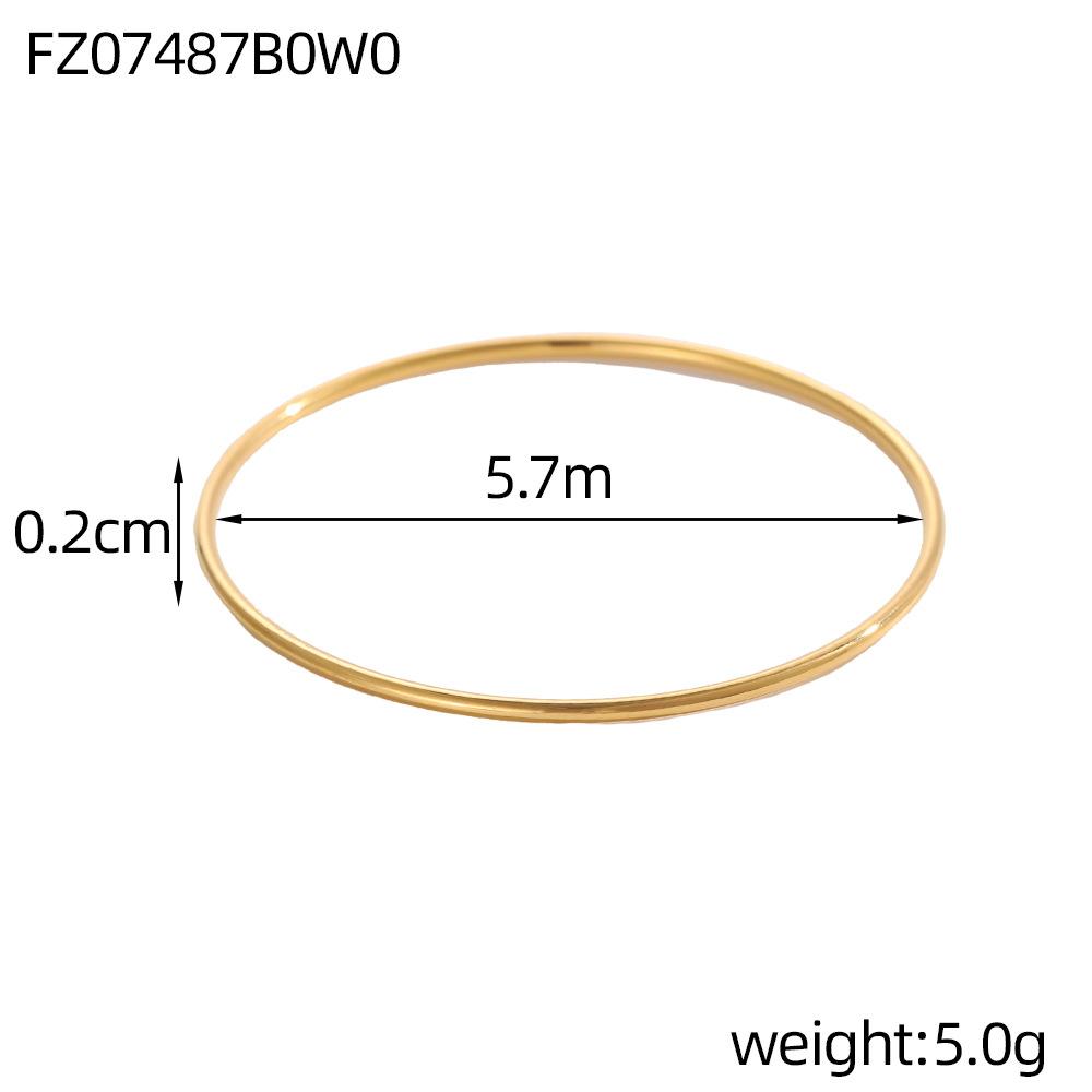 

CARLIDANA Luxury Minimalist Gold Plated Stainless Steel Charm Bracelet Thin Bangles Gift for Women and Men Jewelry Bracelets