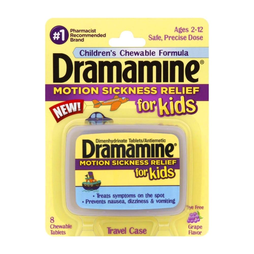 

Dramamine Motion Sickness Relief, for Kids 8 Chewable Tablets
