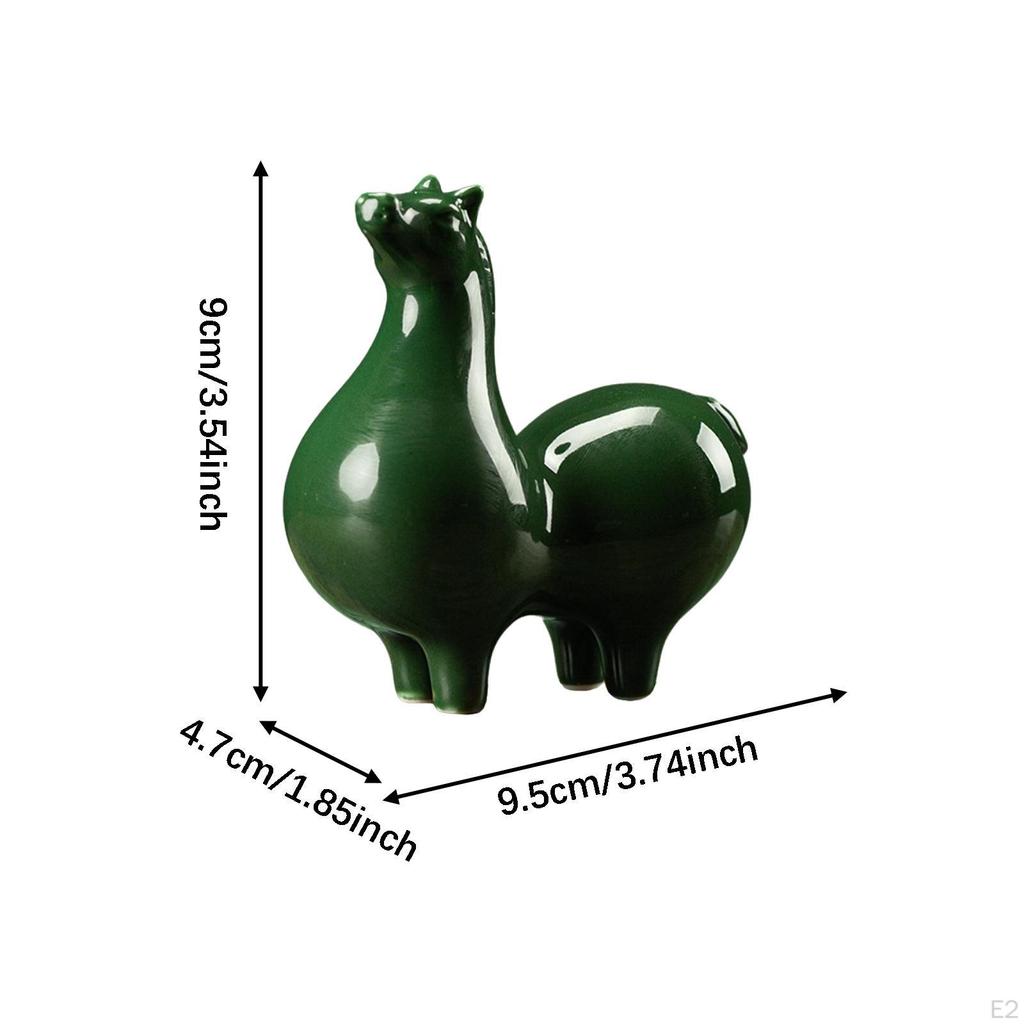 Statua di Cavallo in Ceramica Scultura Animale Oggetti da Collezione Decorativi Statuetta Tang Cinese per Scrivania