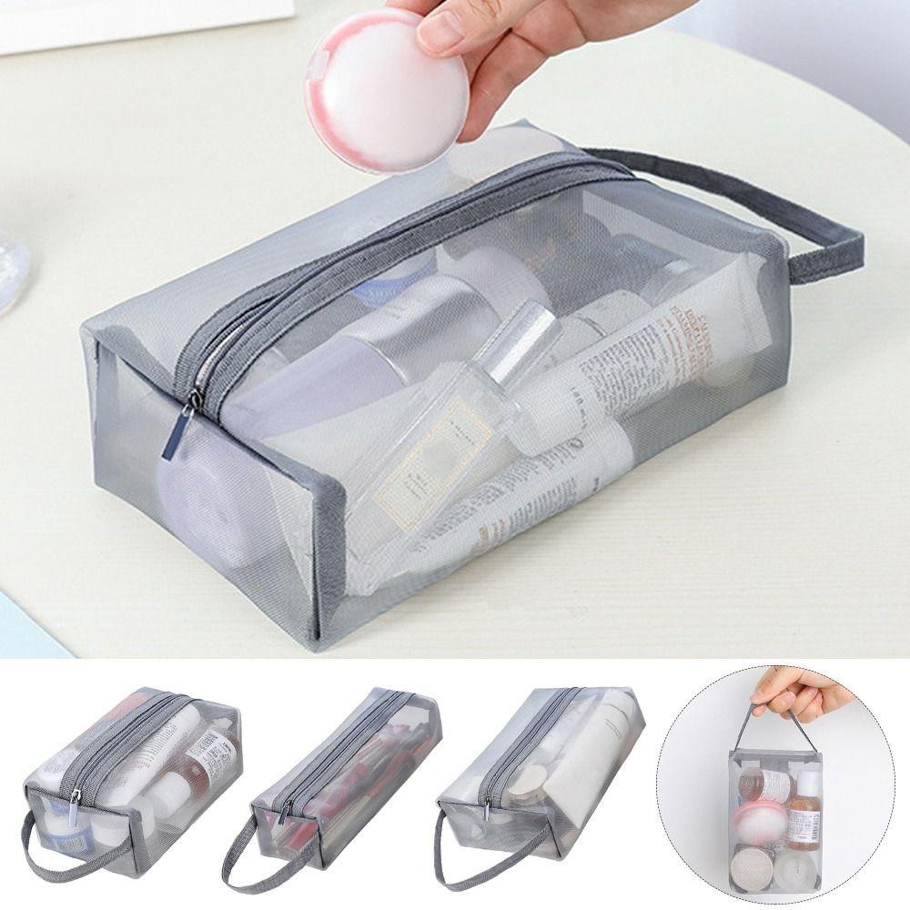 Zipper Cosmetic Bag Clear Shaving Bag New Travel Organizer  Women
