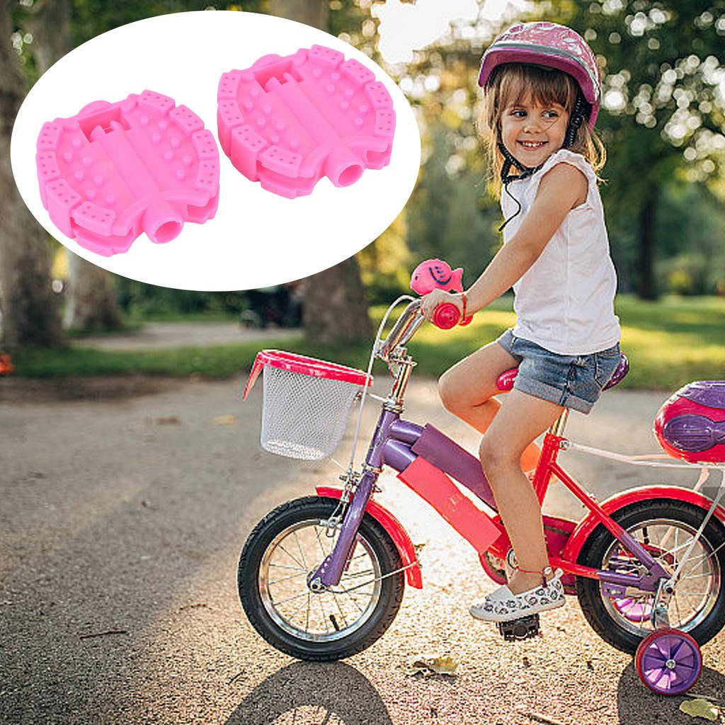 1Pair Plastic Children Bicycles Pedal Replacement NonSlip Kids Tricycle Pedal Toddler Trike Wheels Feet Pedal Enduring