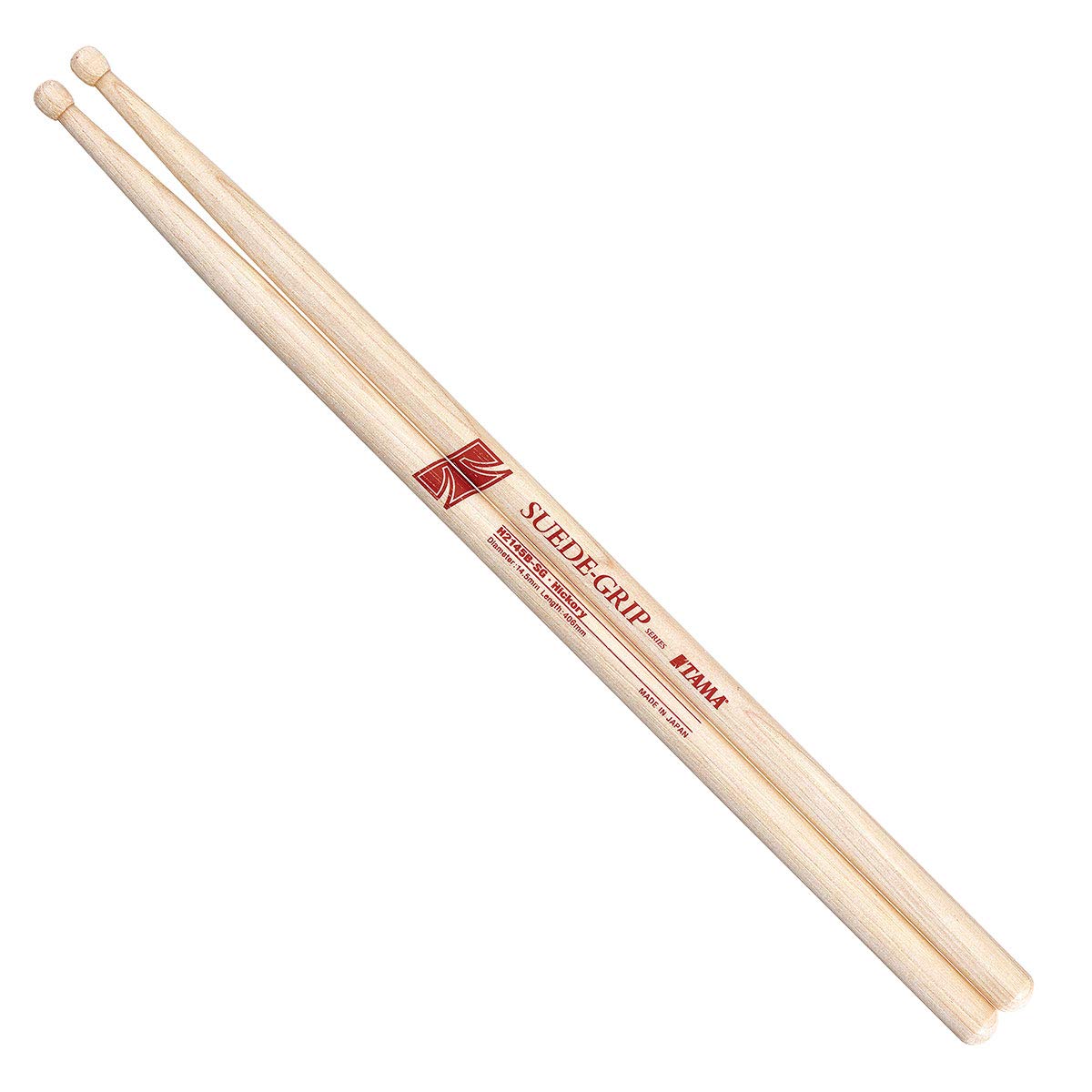 

Барабанные палочки TAMA Finish Hickory с противоскользящим покрытием Suede-Grip 14,5 мм H2145B-SG