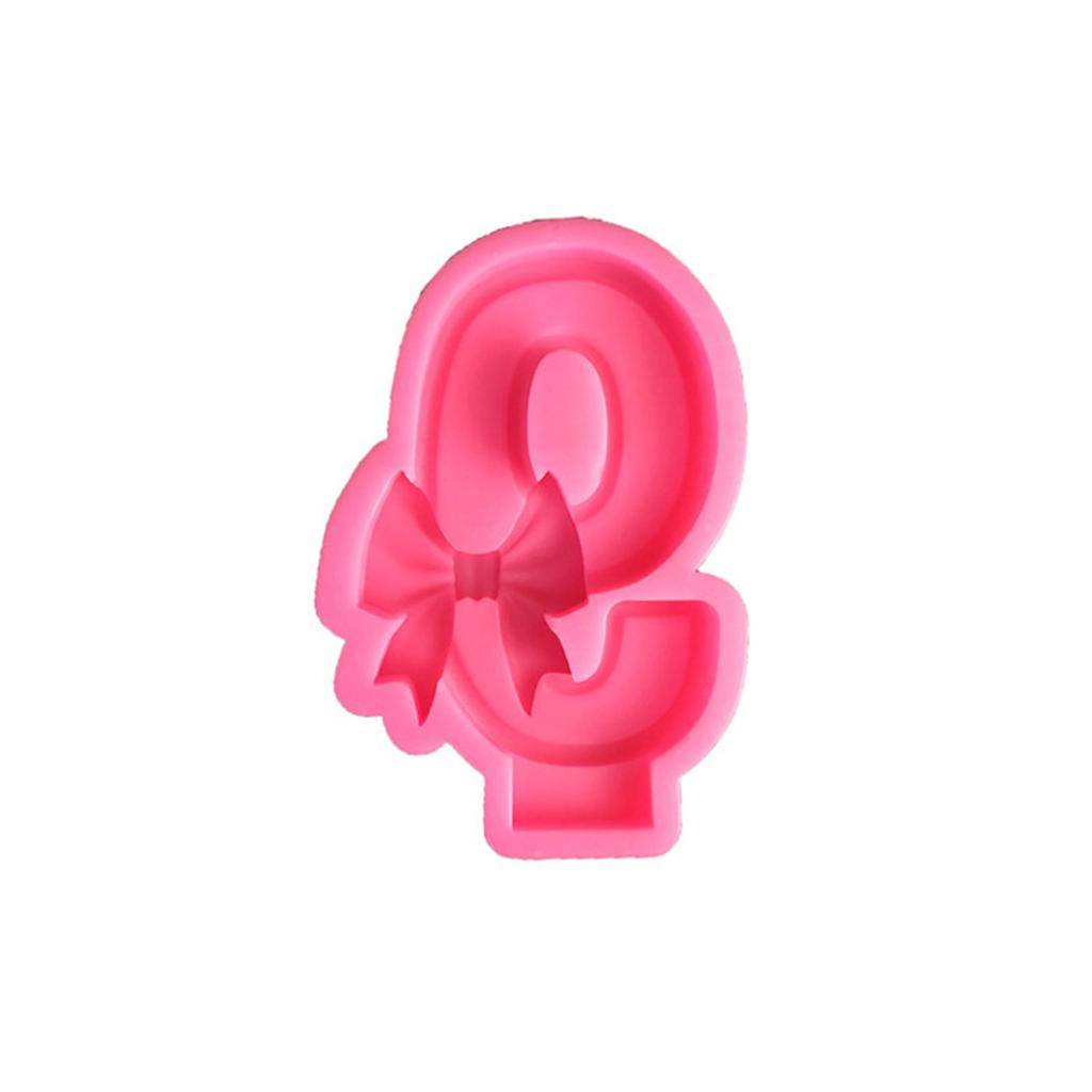 Bowknot Baking Molds Bow Number Silicone Mould Handmade Epoxy Resin Casting Molds DIY Cake Chocolate Decorating Tool